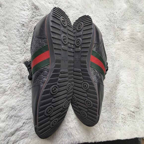 Gucci Shoes Micro Guccissima Leather Web Low Top Gucci Sneakers Mens Size 10 main image 5